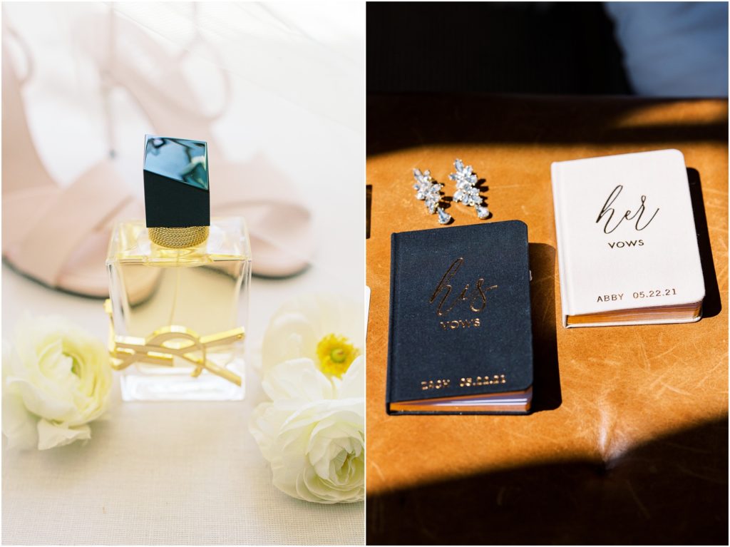 His and hers linen vow books 