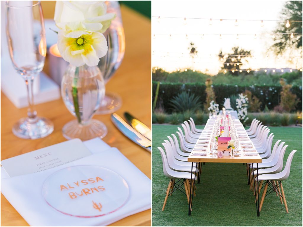 Coachella inspired wedding table numbers