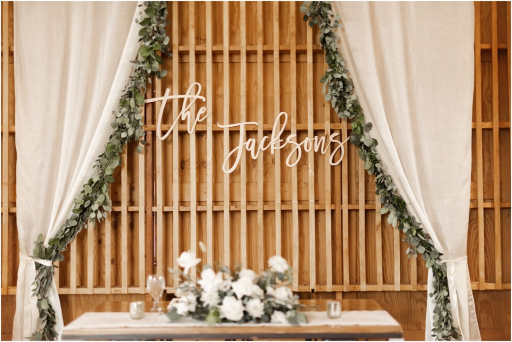 custom laser cut last name wedding sign by the details duo, custom wedding decor in arizona