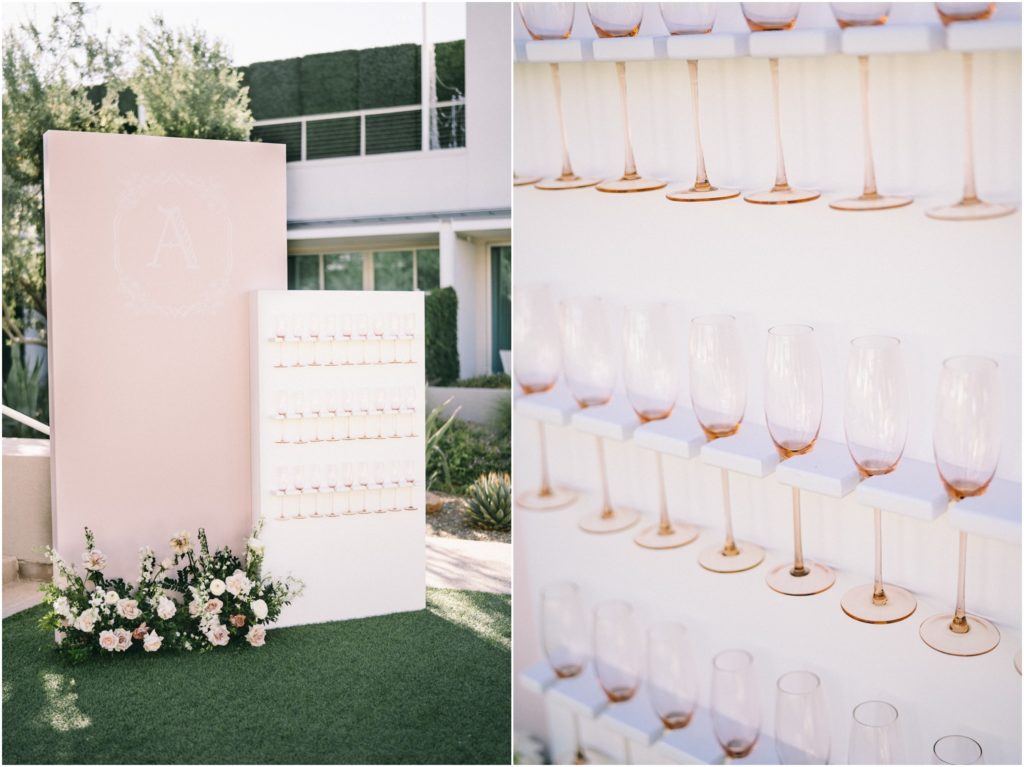 champagne wall wedding welcome sign by the details duo