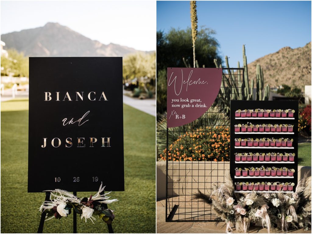 wedding welcome sign by the details duo