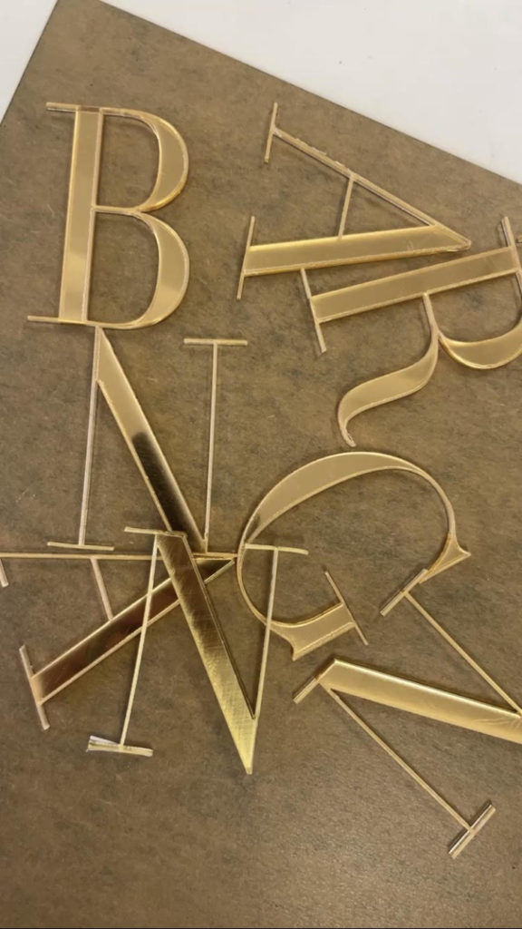 gold letters by The Details Depot, DIY wedding decor materials in Arizona